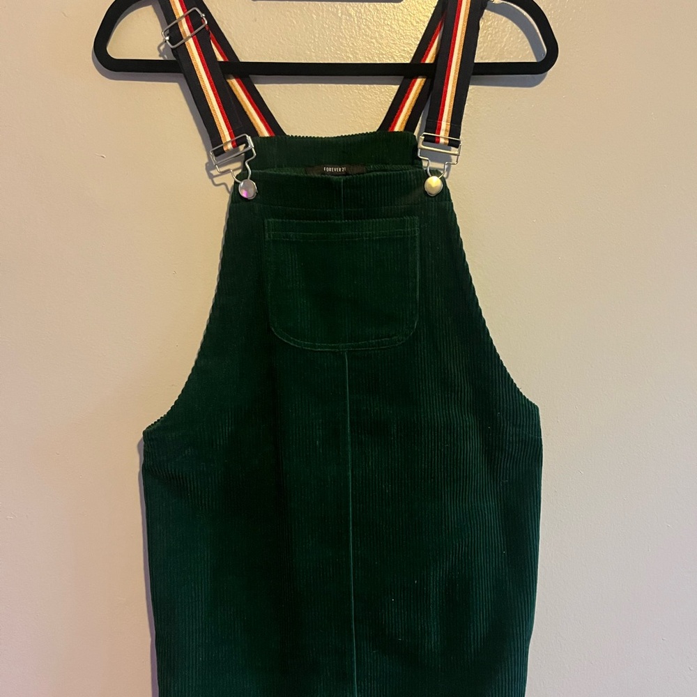Forever 21 Dark Green Corduroy Dress